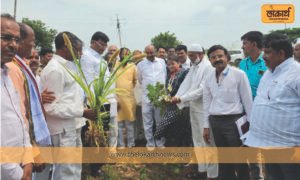 शेतकऱ्यांच्या बांधावर जाऊन आमदार विलास भुमरे यांनी केली दुष्काळी परिस्थितीची पाहणी....
