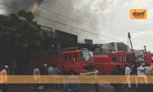 लातूरच्या स्क्रॅप मार्केटमध्ये अग्नितांडव